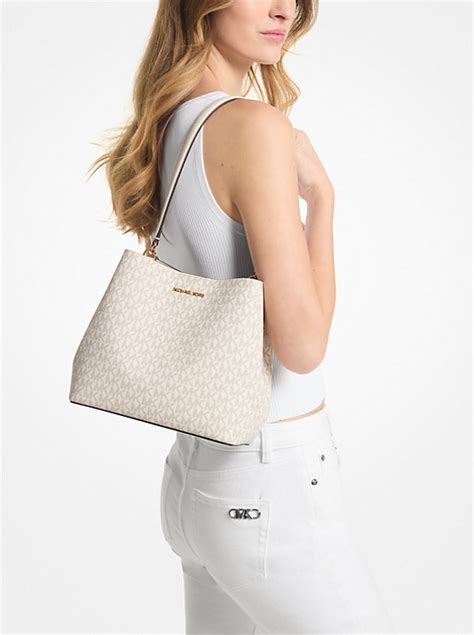 michael kors pratt bucket|Pratt Small Signature Logo Shoulder Bag .